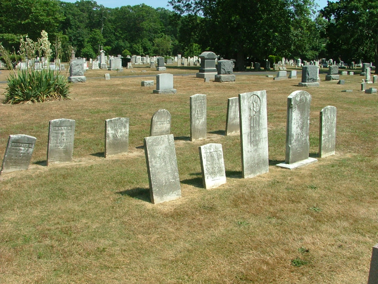 Lane Family Tombstones at Mount Pleasant Cemetery, Center Moriches