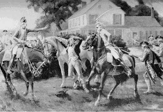 British attack on Nathaniel Woodhull